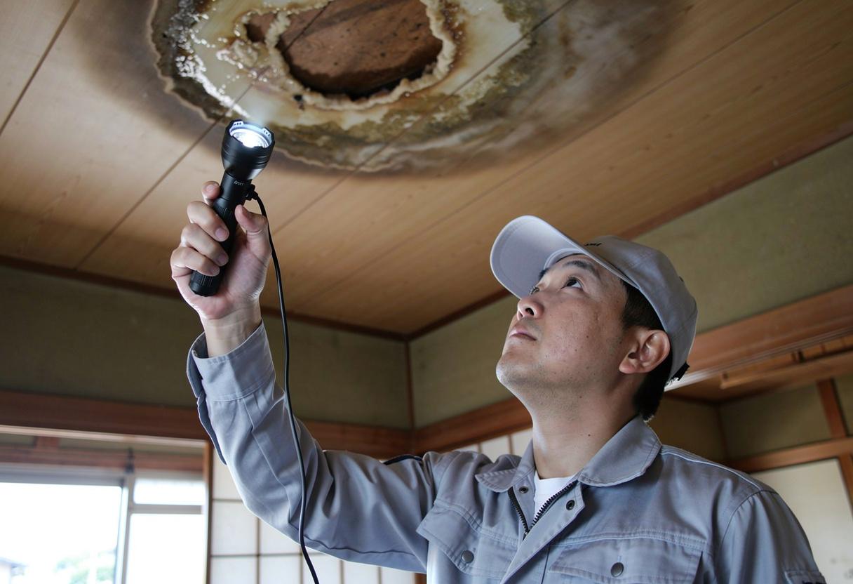 自然災害による住宅被害を調査する現地調査のイメージ